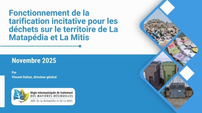 VIDÉO - Présentation de la tarification incitative des déchets dans La Matapédia et La Mitis